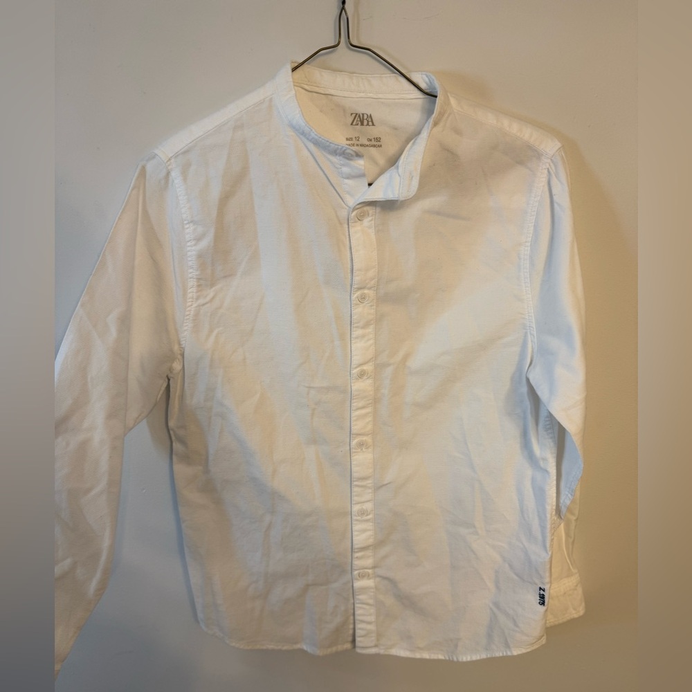 Zara White boys  Shirt size 12